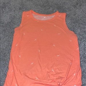 Tank top with flamingos on it